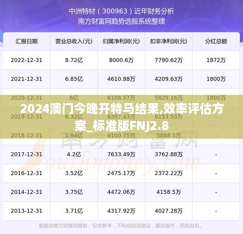 2024澳门今晚开特马结果,效率评估方案_标准版FNJ2.8