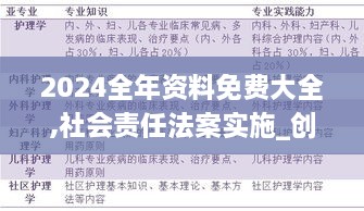 2024全年资料免费大全,社会责任法案实施_创新版KWU2.27