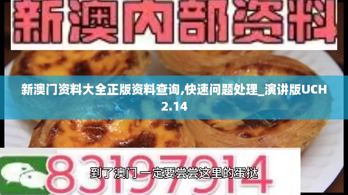 新澳门资料大全正版资料查询,快速问题处理_演讲版UCH2.14