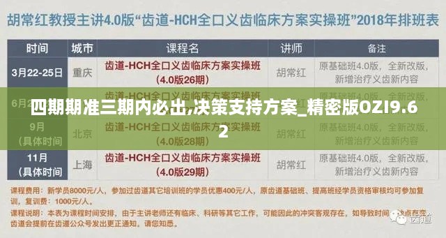 四期期准三期内必出,决策支持方案_精密版OZI9.62