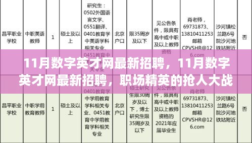 11月数字英才网最新招聘，职场精英抢人大战，未来职业从这里起航