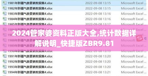 2024管家婆资料正版大全,统计数据详解说明_快捷版ZBR9.81