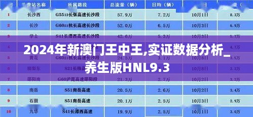 2024年新澳门王中王,实证数据分析_养生版HNL9.3