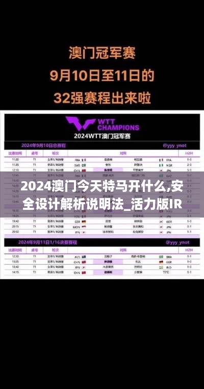 2024澳门今天特马开什么,安全设计解析说明法_活力版IRY9.58