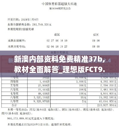 新澳内部资料免费精准37b,教材全面解答_理想版FCT9.48