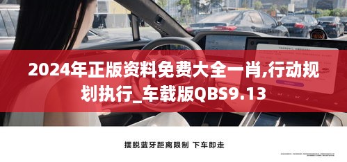 2024年正版资料免费大全一肖,行动规划执行_车载版QBS9.13