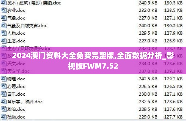 2024澳门资料大全免费完整版,全面数据分析_影视版FWM7.52