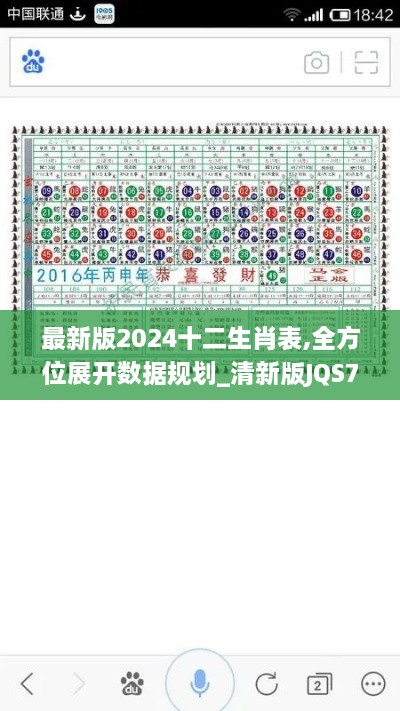 最新版2024十二生肖表,全方位展开数据规划_清新版JQS7.49