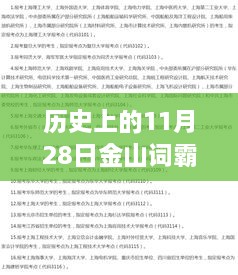 探寻技术前沿与创新轨迹，金山词霸发展历程中的里程碑事件回顾——历史上的11月28日最新进展