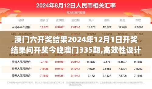 澳门六开奖结果2024年12月1日开奖结果问开奖今晚澳门335期,高效性设计规划_IZA63.863别致版