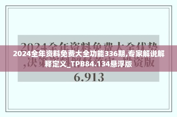 2024全年资料免费大全功能336期,专家解说解释定义_TPB84.134悬浮版