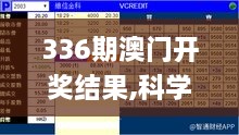 336期澳门开奖结果,科学数据解读分析_OZQ98.979娱乐版