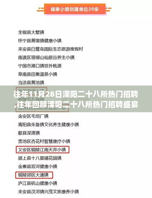 溧阳二十八所招聘盛宴回顾，职场狂欢日，历年热门岗位一览！