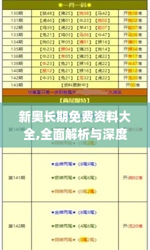 新奥长期免费资料大全,全面解析与深度探讨_AP87.268-8