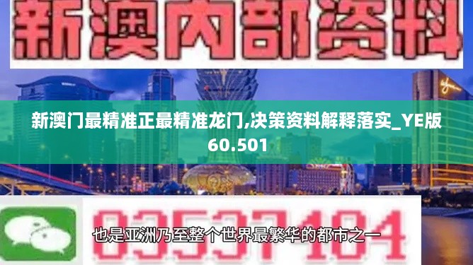 新澳门最精准正最精准龙门,决策资料解释落实_YE版60.501