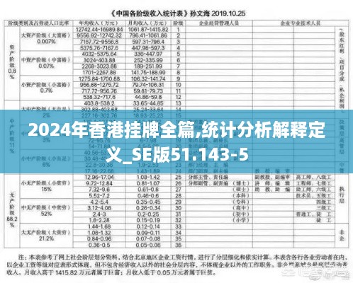 2024年香港挂牌全篇,统计分析解释定义_SE版51.143-5