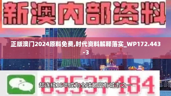 正版澳门2024原料免费,时代资料解释落实_WP172.443-3