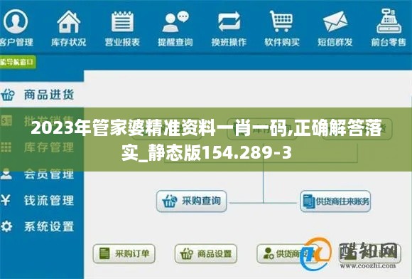 2023年管家婆精准资料一肖一码,正确解答落实_静态版154.289-3