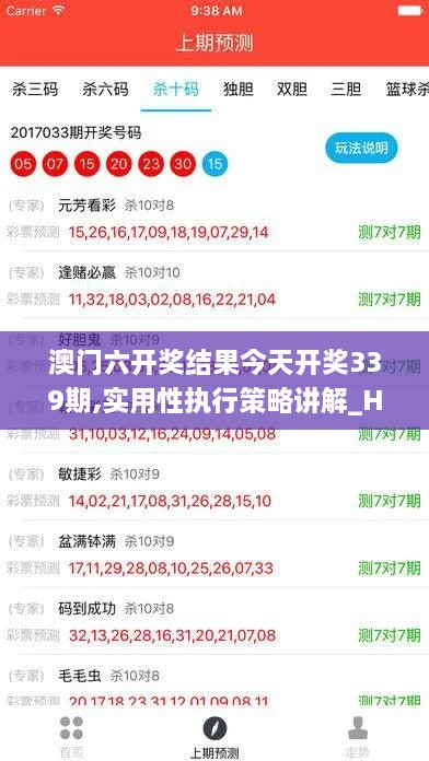 澳门六开奖结果今天开奖339期,实用性执行策略讲解_HDR72.445-8