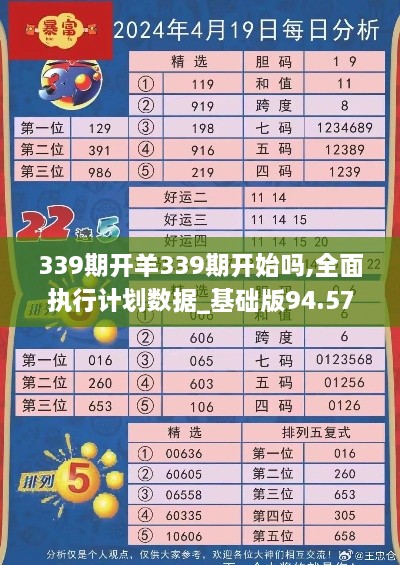 339期开羊339期开始吗,全面执行计划数据_基础版94.575-9