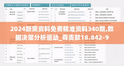 2024新奥资料免费精准资料340期,数据决策分析驱动_尊贵款18.842-9