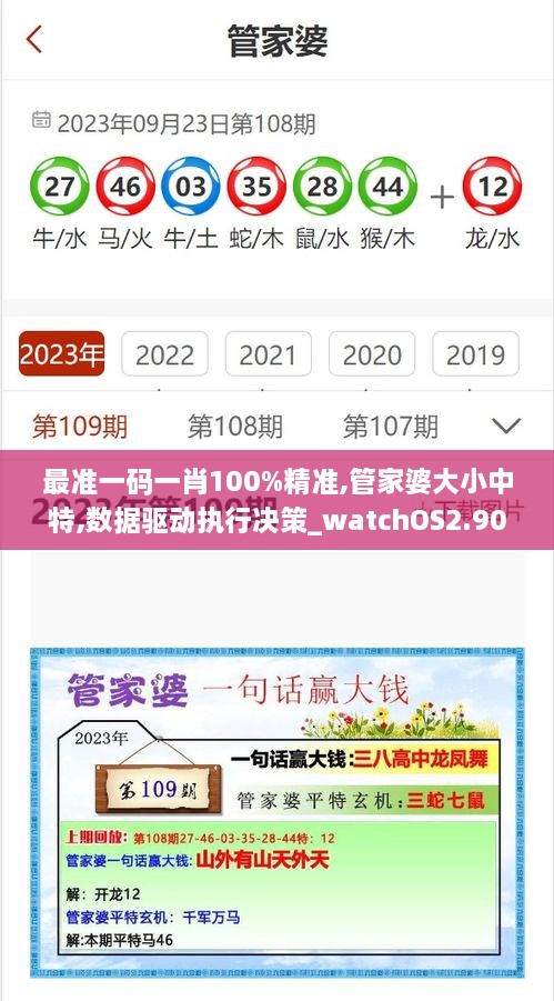 最准一码一肖100%精准,管家婆大小中特,数据驱动执行决策_watchOS2.909