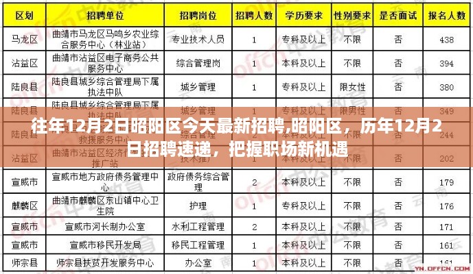 昭阳区历年12月2日招聘速递，把握职场新机遇，发现今日最新岗位