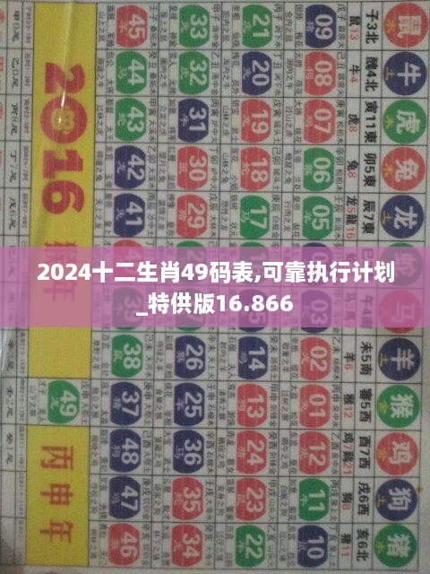 2024十二生肖49码表,可靠执行计划_特供版16.866