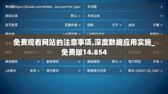 免费观看网站的注意事项,深度数据应用实施_免费版14.854