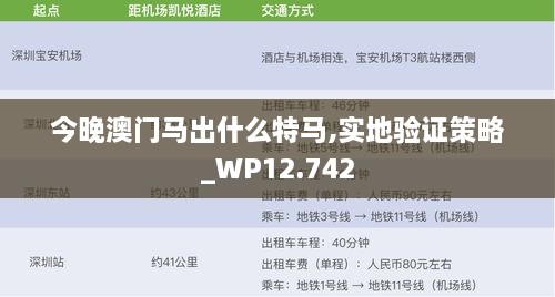 今晚澳门马出什么特马,实地验证策略_WP12.742