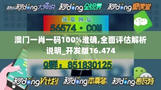 澳门一肖一码100%淮确,全面评估解析说明_开发版16.474