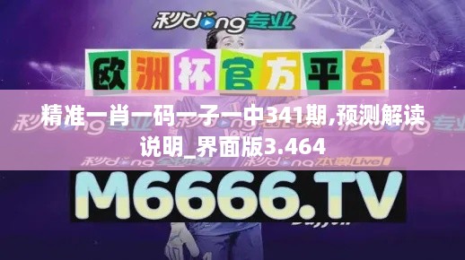 精准一肖一码一子一中341期,预测解读说明_界面版3.464