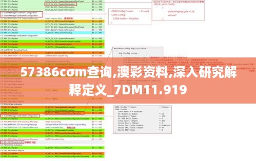 57386cσm查询,澳彩资料,深入研究解释定义_7DM11.919