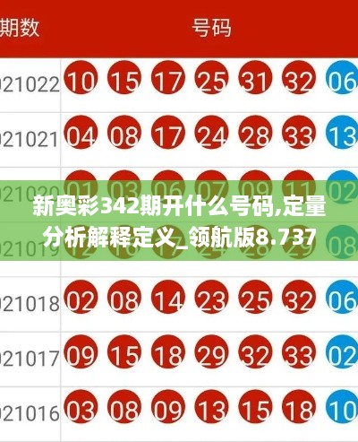 新奥彩342期开什么号码,定量分析解释定义_领航版8.737