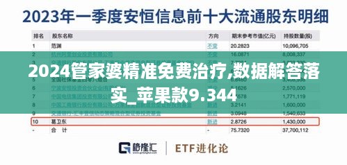 2024管家婆精准免费治疗,数据解答落实_苹果款9.344