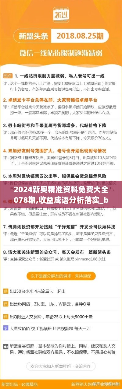 2024新奥精准资料免费大全078期,收益成语分析落实_bundle6.100