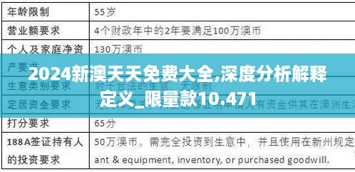 2024新澳天天免费大全,深度分析解释定义_限量款10.471