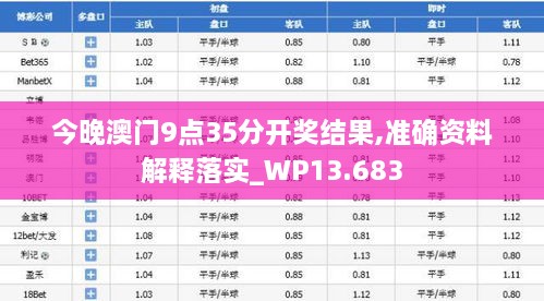 今晚澳门9点35分开奖结果,准确资料解释落实_WP13.683