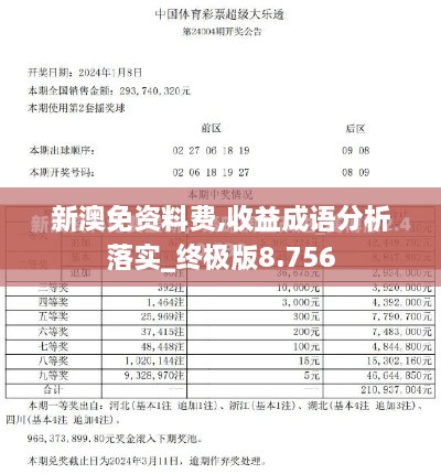 新澳免资料费,收益成语分析落实_终极版8.756