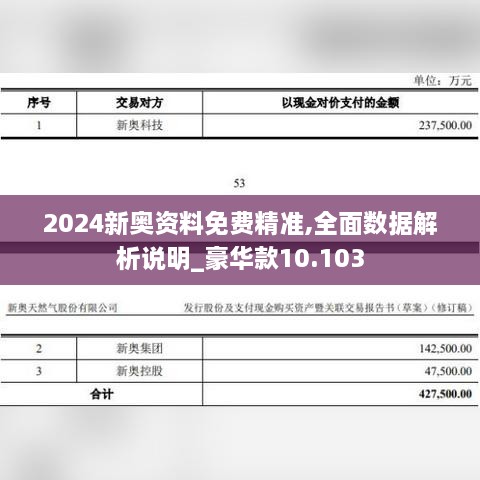 2024新奥资料免费精准,全面数据解析说明_豪华款10.103