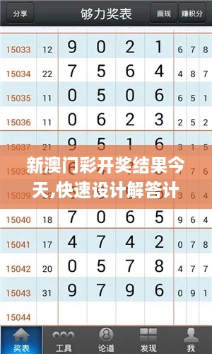 新澳门彩开奖结果今天,快速设计解答计划_yShop1.285