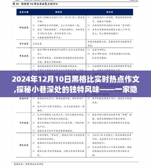 探秘小巷深处的独特风味，黑格比特色小店的故事