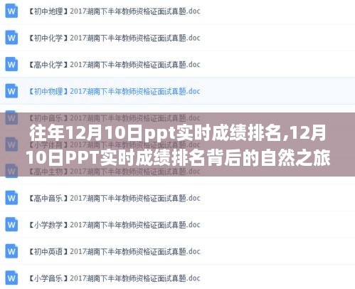 探寻内心平和与宁静的旅程，揭秘PPT实时成绩排名背后的故事与成长之路