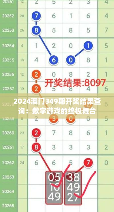 2024澳门349期开奖结果查询：数字游戏的终极舞台