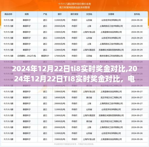 电竞盛宴荣耀时刻，2024年12月22日TI8实时奖金对比揭秘