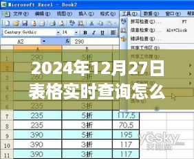 手把手教你玩转表格实时查询，2024年12月27日必备技能详解