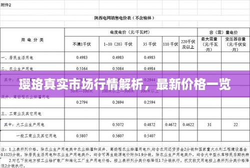 璎珞真实市场行情解析，最新价格一览