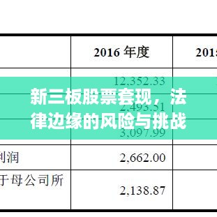 新三板股票套现，法律边缘的风险与挑战