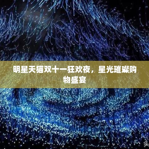 明星天猫双十一狂欢夜，星光璀璨购物盛宴