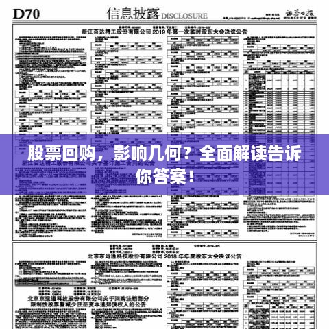 股票回购，影响几何？全面解读告诉你答案！